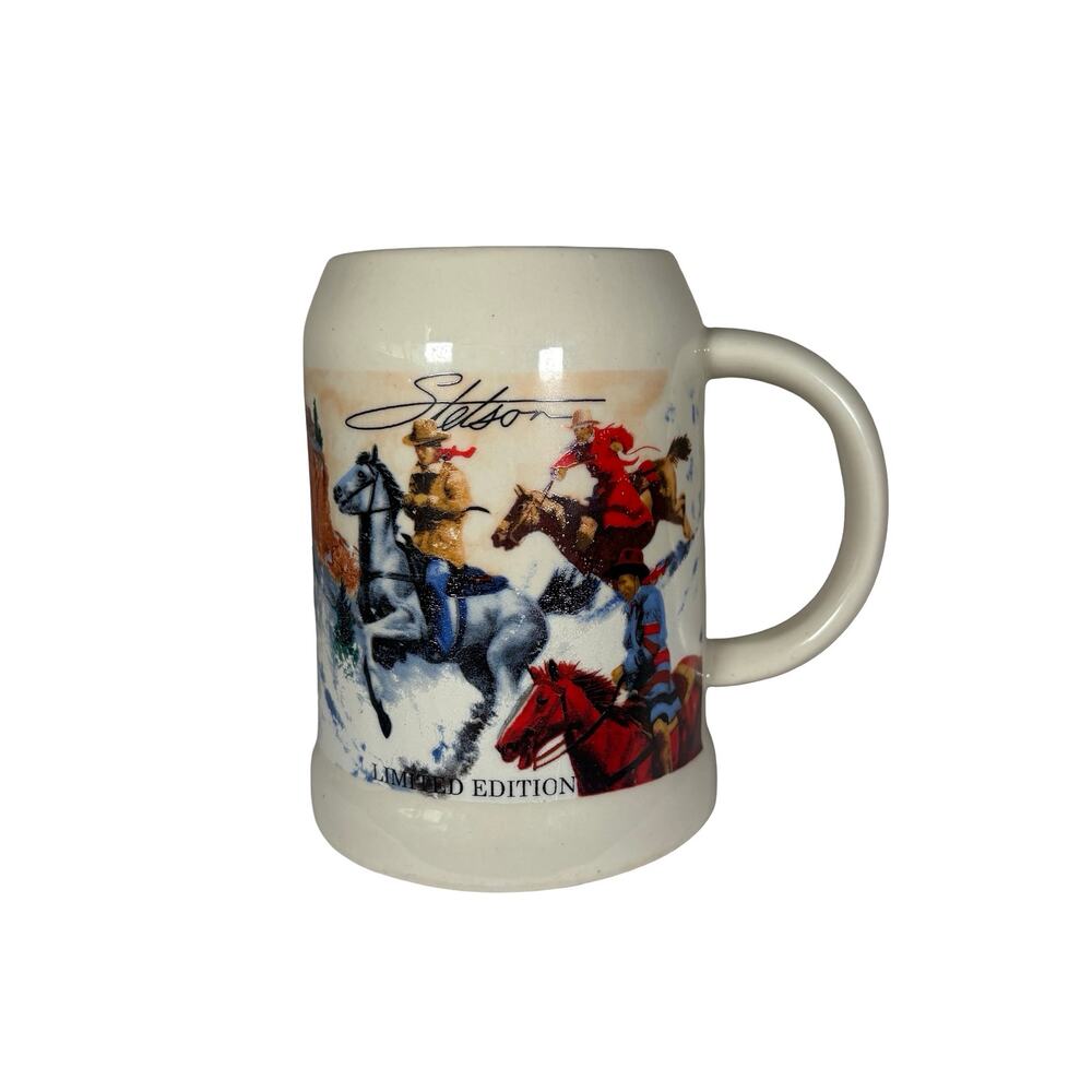Stetson Limited Edition Western Cowboy Horse Beer Stein Mug Vintage